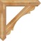 Ekena Millwork Olympic Arts and Crafts Rough Sawn Bracket w/ Offset Brace, Western Red Cedar, 8"W x 42"D x 42"H BKT0806X42X42OLY03RWR - alternate 3